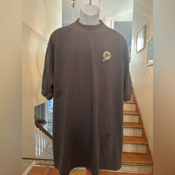 Miami Dolphins NFL New w/Tags Embroidered Shimmer Threads on Heathered Grey - Picture 5 of 10